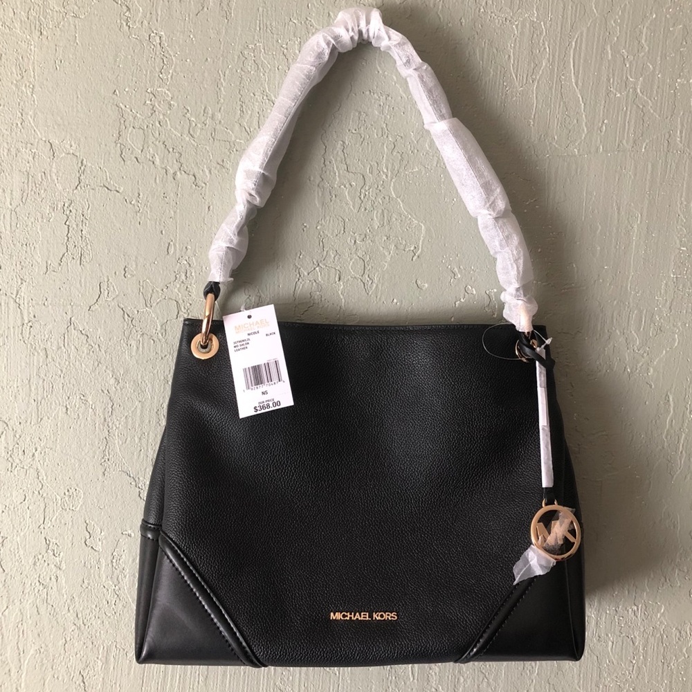 Michael Kors Nicole Medium Shoulder Black Bag